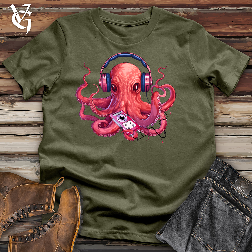 Viking Goods Jammin Octopus Cotton Tee Military Green / L