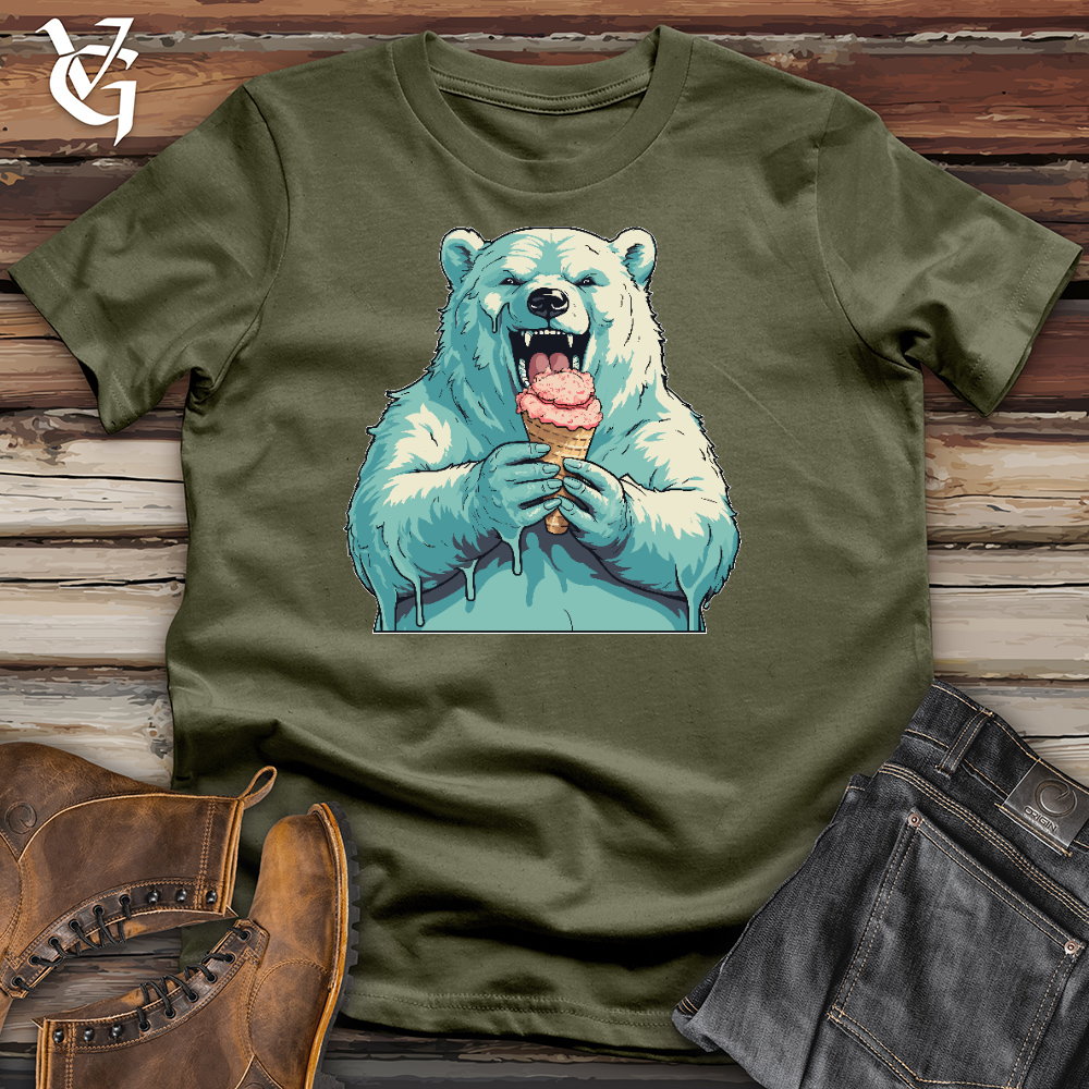Viking Goods Joyful Bear Treat Cotton Tee Military Green / L