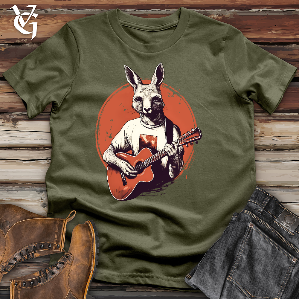 Viking Goods Kangaroo Guitarist Cotton Tee Military Green / L