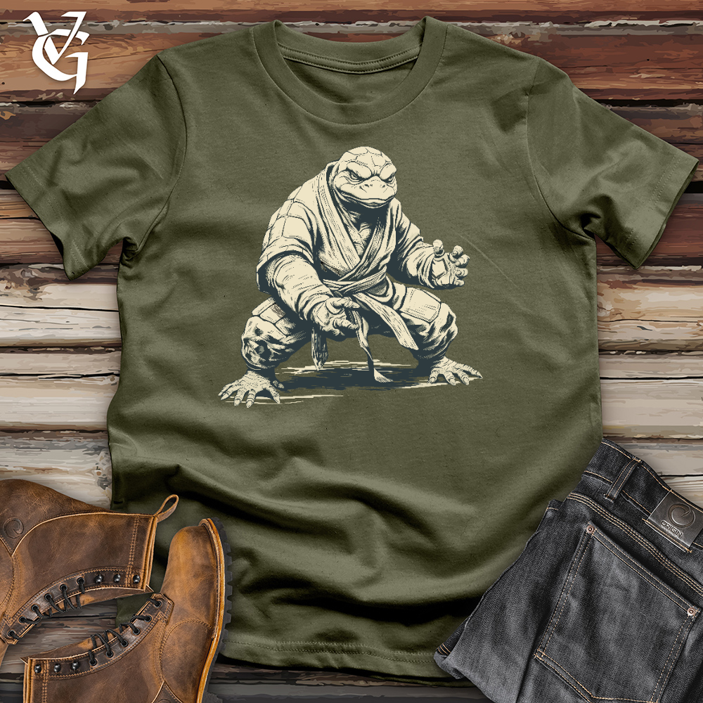 Viking Goods Karate Turtle Cotton Tee Military Green / L