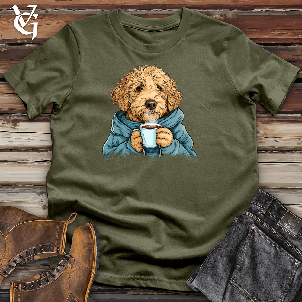 Viking Goods Labradoodle Cozy Beverage Cotton Tee Military Green / L