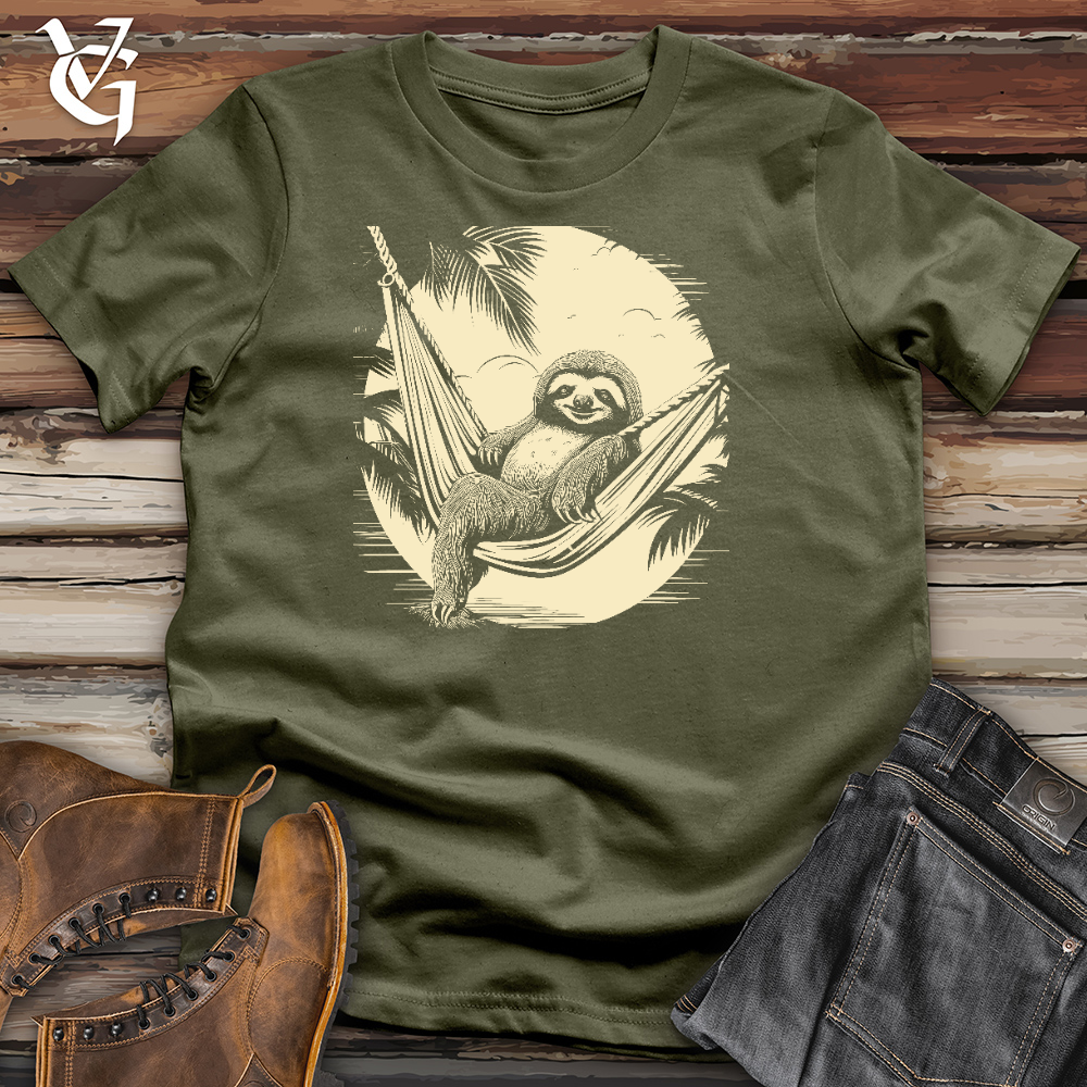 Viking Goods Lazy Sloth Nap Cotton Tee Military Green / L
