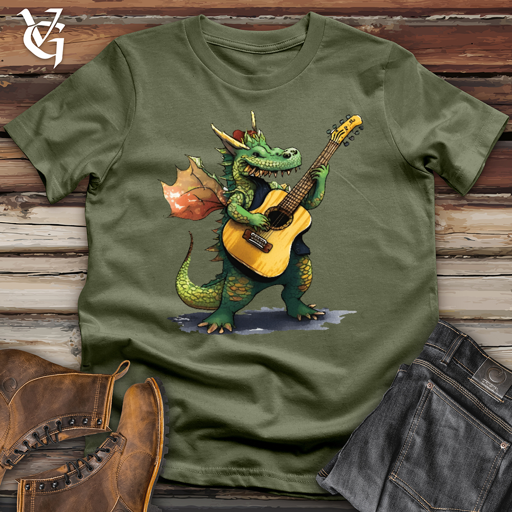 Viking Goods Little Dragon Guitarist Softstyle Tee Military Green / L