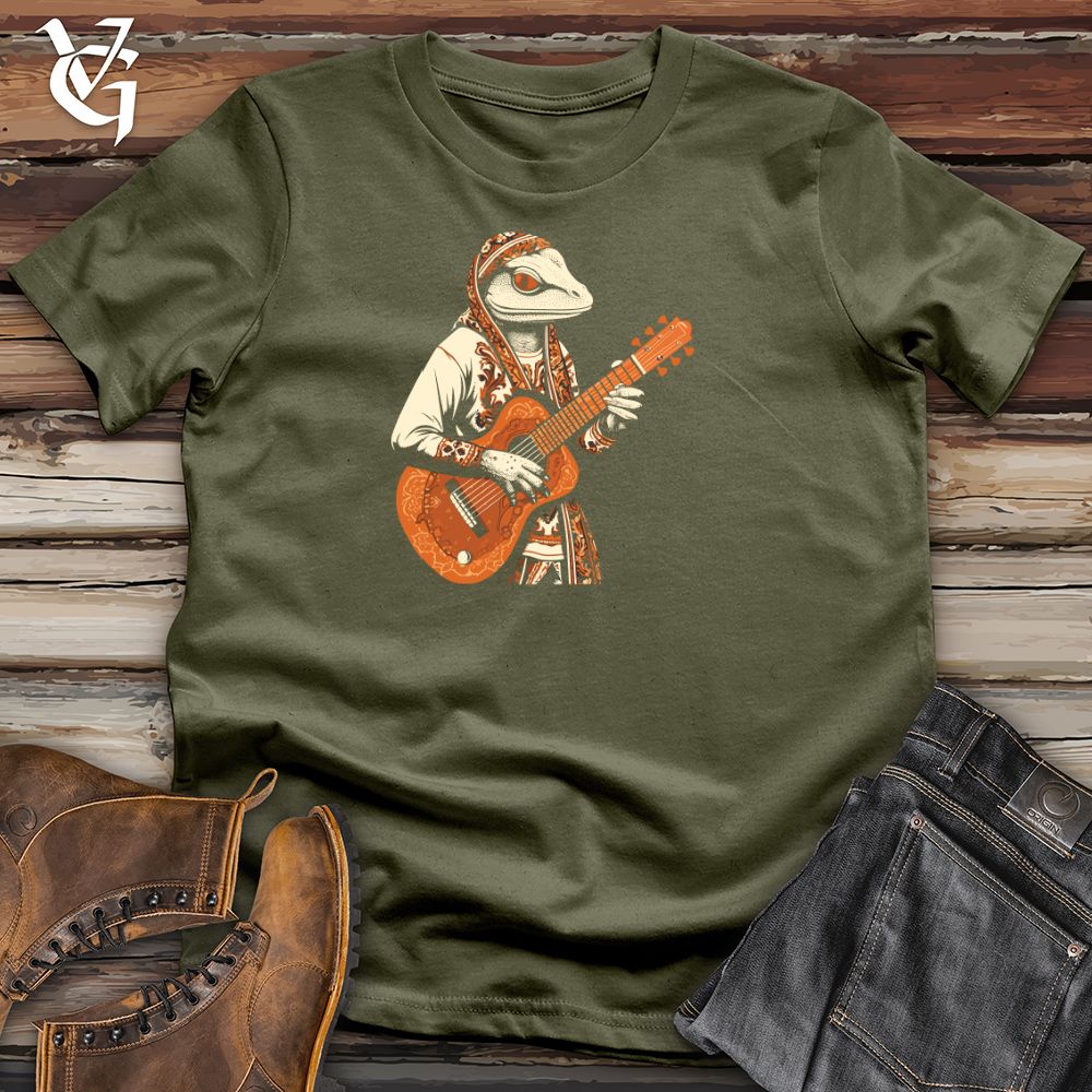 Viking Goods Lizard Desert Guitar Cotton Tee Military Green / L