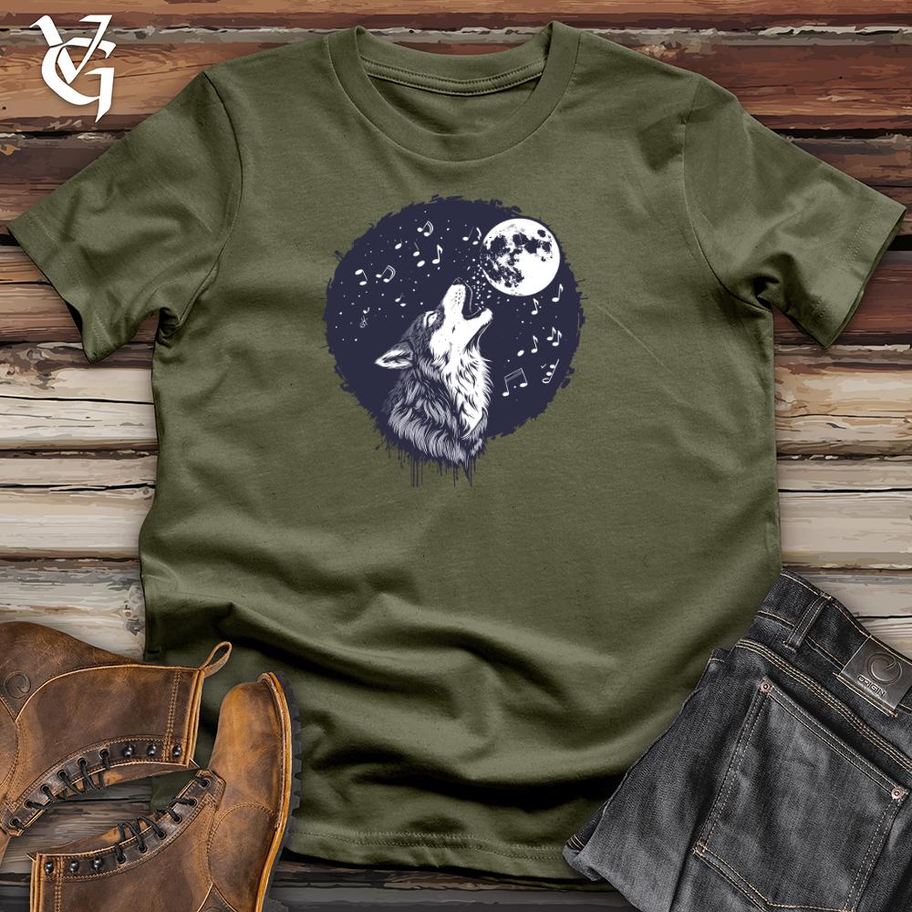 Viking Goods Lunar Wolf Ballad Cotton Tee Military Green / L