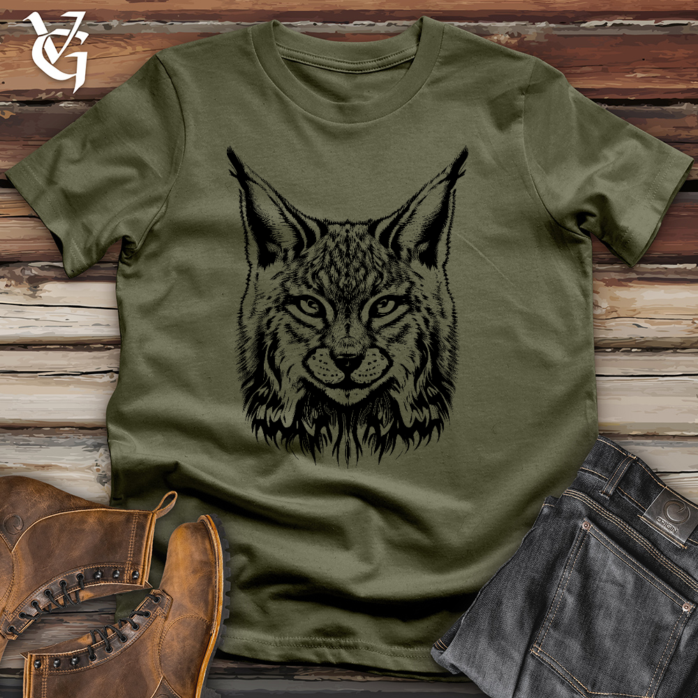 Viking Goods Lurking Lynx Cotton Tee Military Green / L