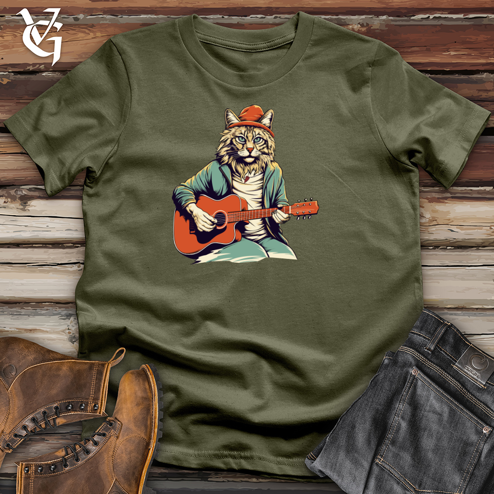 Viking Goods Lynx Guitar Lullabies Cotton Tee Military Green / L