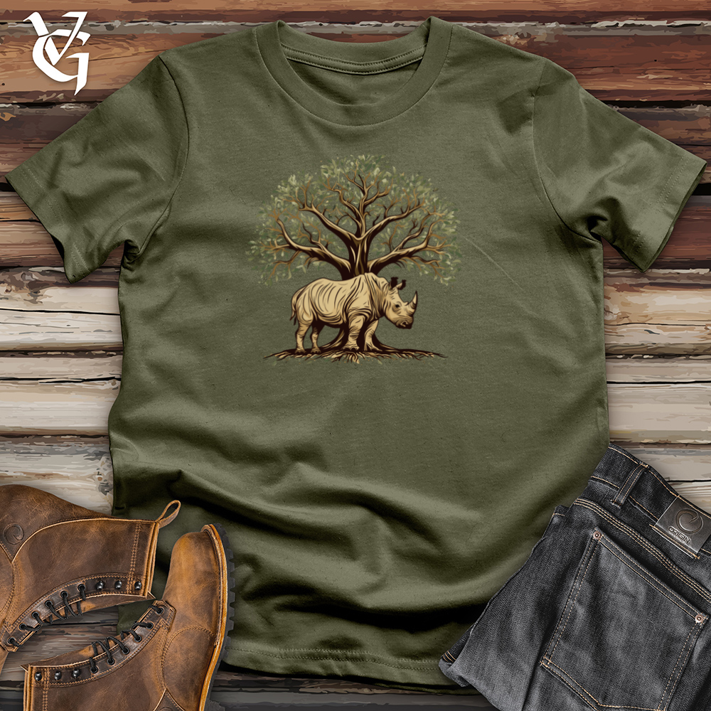 Viking Goods Majestic Thorned Rhino Cotton Tee Military Green / L