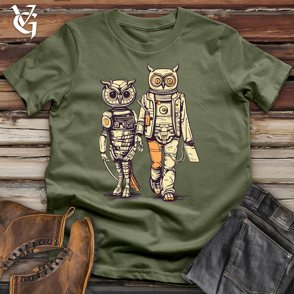 Viking Goods Mech Owl Companion Softstyle Tee Military Green / L