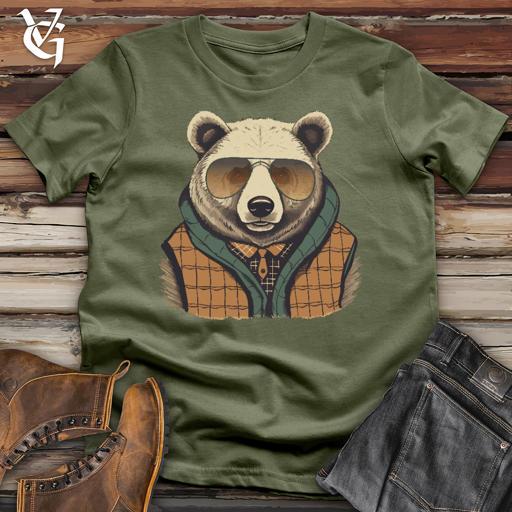 Viking Goods Miami Bear Softstyle Tee Military Green / L