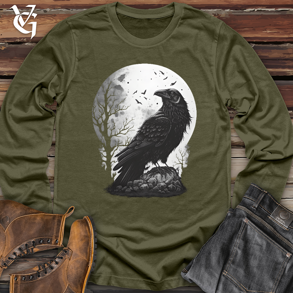 Viking Goods Midnight Raven Perch Long Sleeve Military Green / L