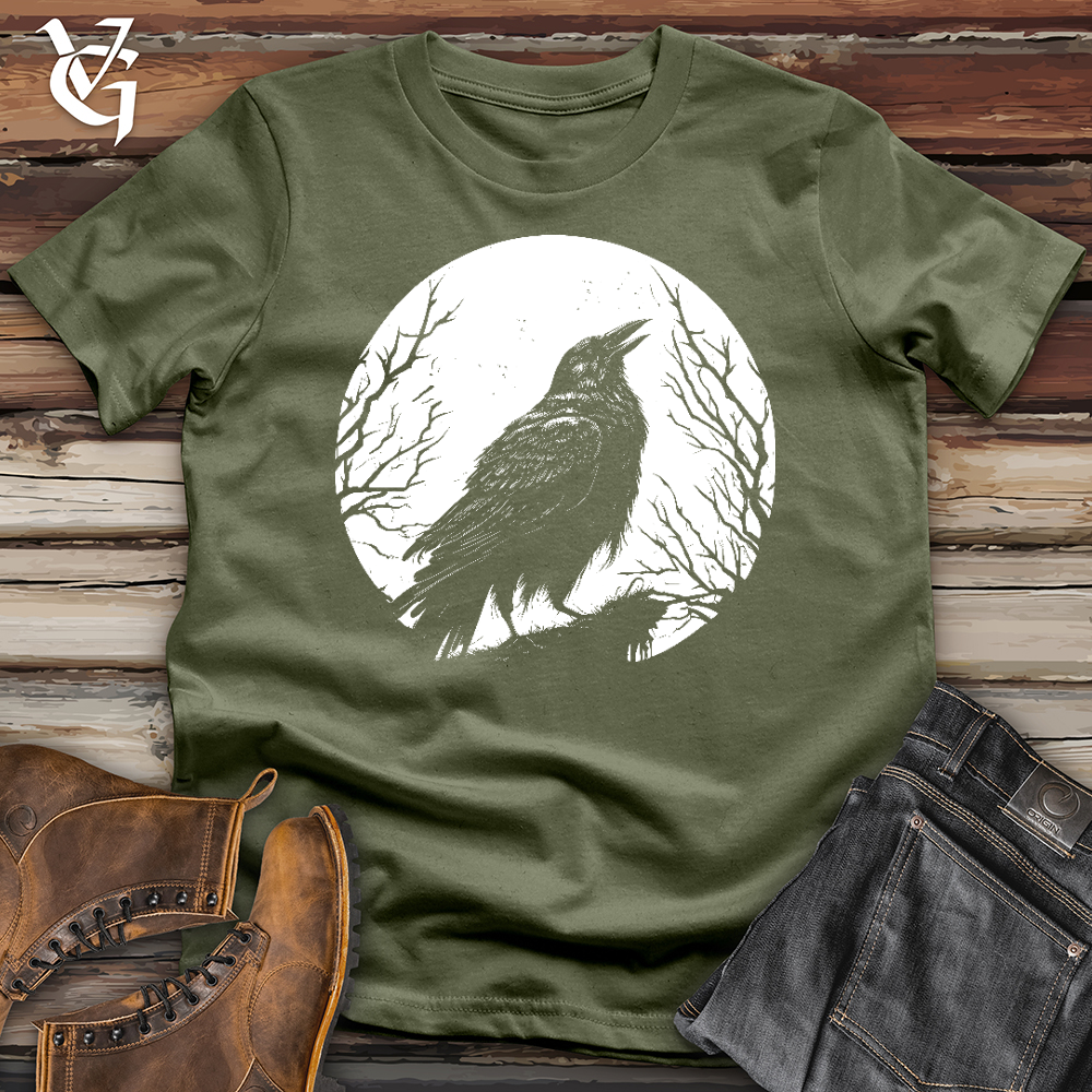Viking Goods Moon Twinkle Raven Softstyle Tee Military Green / L