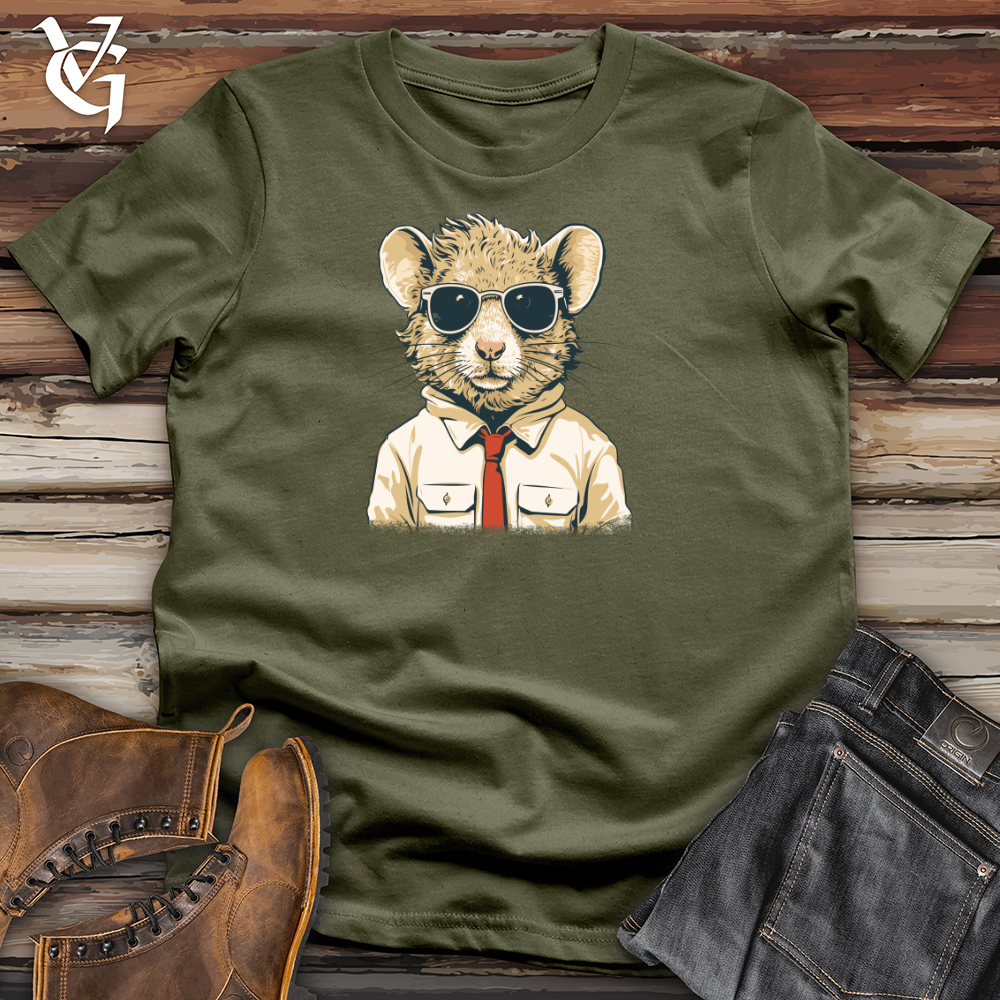 Viking Goods Mouse Suave Shades Cotton Tee Military Green / L