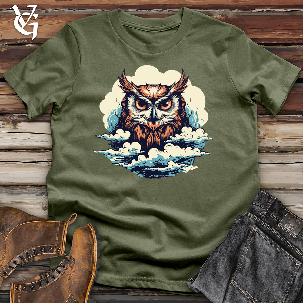 Viking Goods Mystic Clouded Owl Softstyle Tee Military Green / L