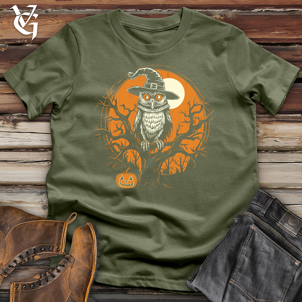 Viking Goods Mystical Owl Witch Hat Softstyle Tee Military Green / L