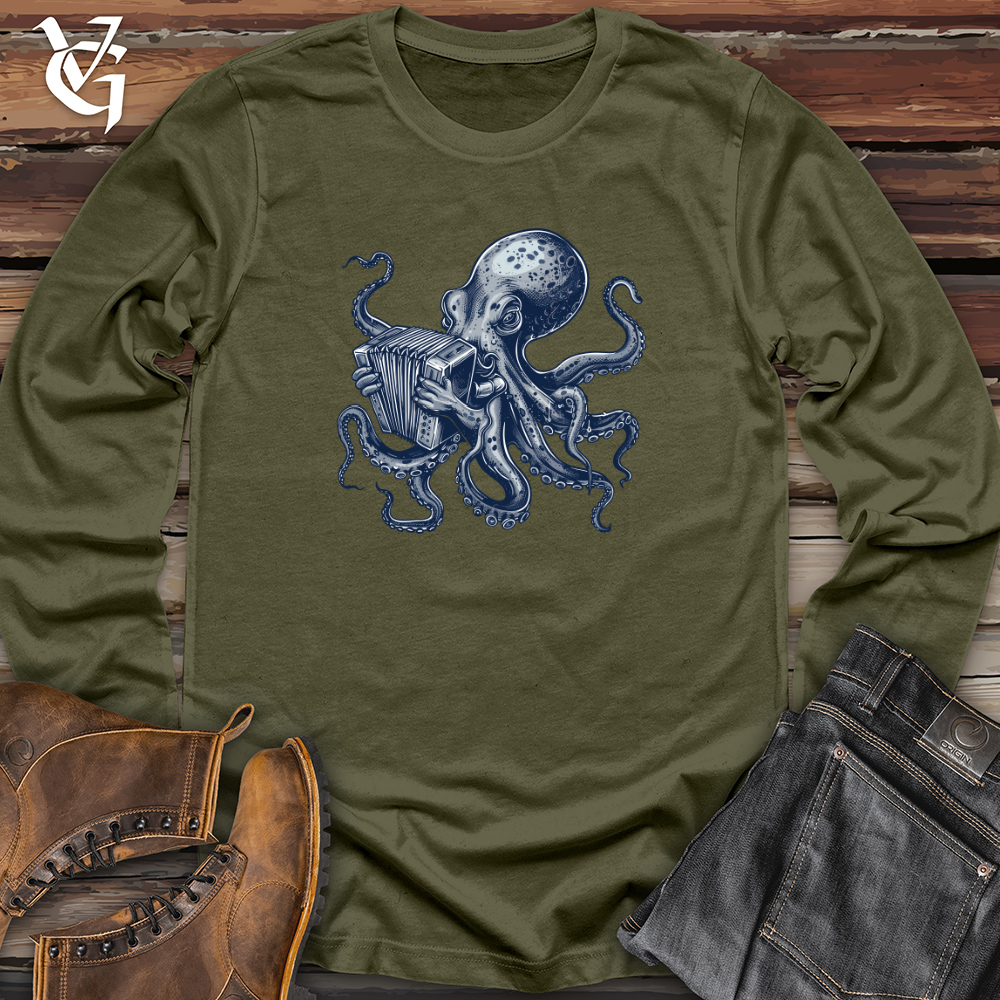 Viking Goods Octopus Accordion Serenade Long Sleeve Military Green / L