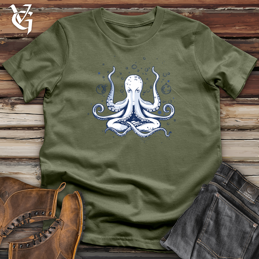 Viking Goods Octopus Bubble Meditation Softstyle Tee Military Green / L