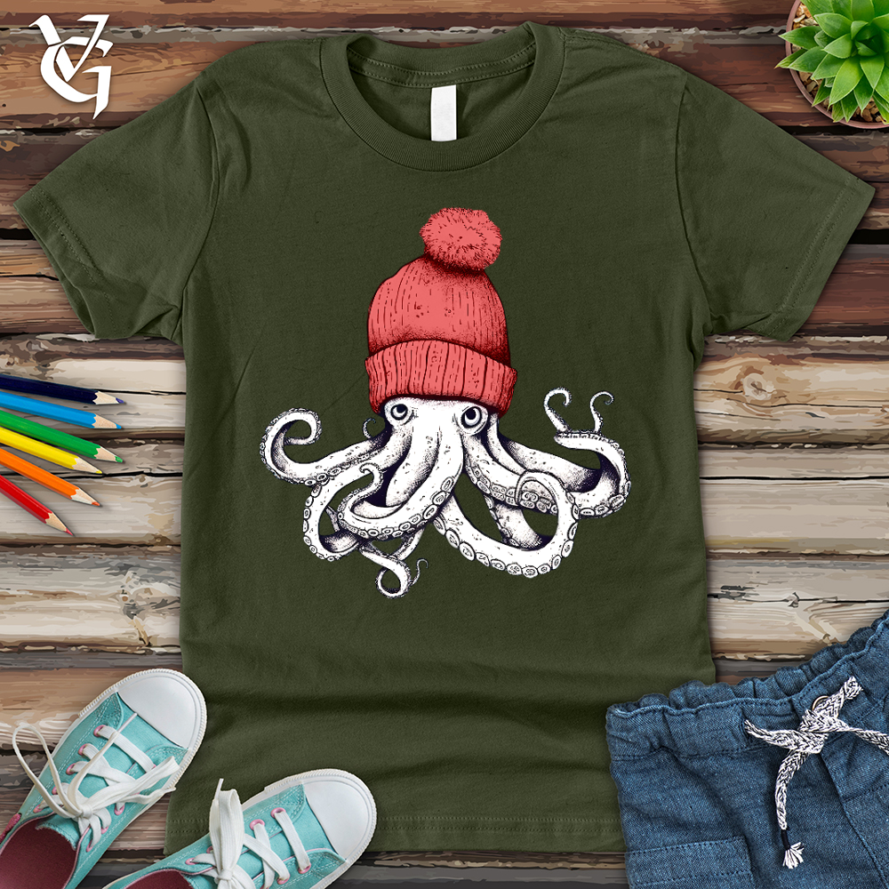 Viking Goods Octopus Chillin Youth Tee Military Green / L