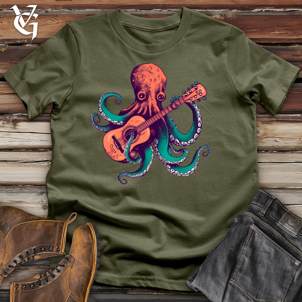 Viking Goods Octopus Guitarist Cotton Tee Military Green / L