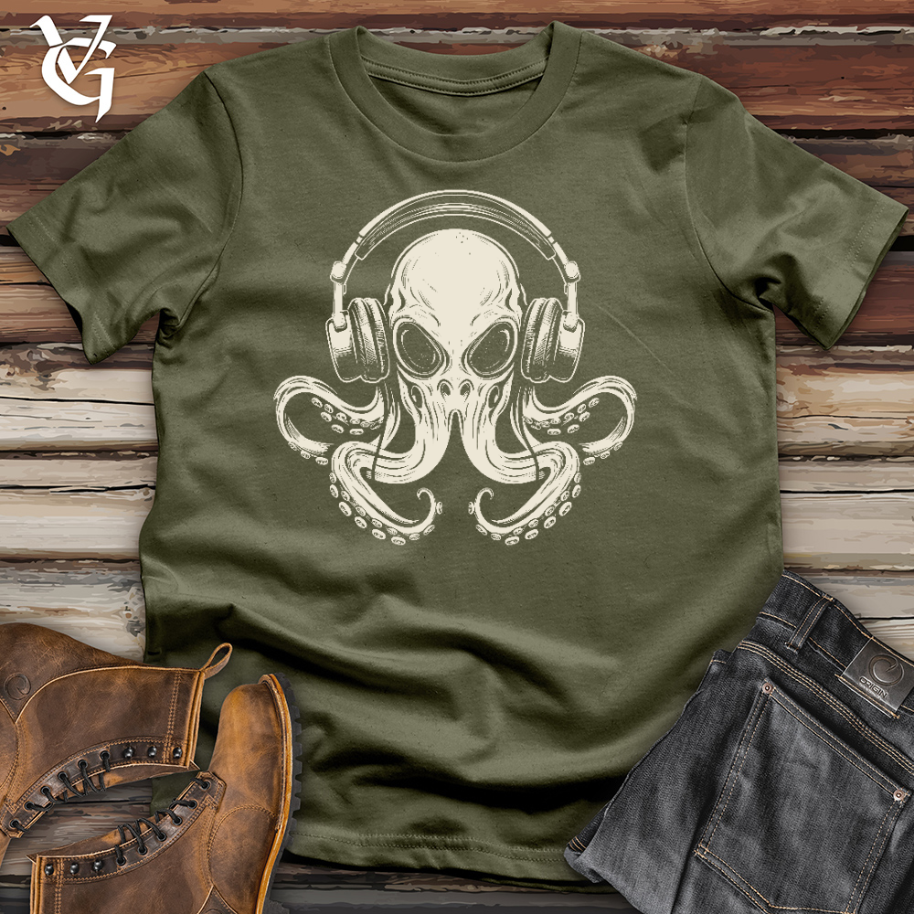 Viking Goods Octopus Jammin' Cotton Tee Military Green / L