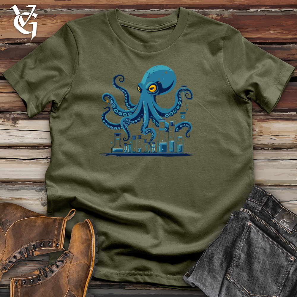 Viking Goods Octopus Lab Experiment Cotton Tee Military Green / L