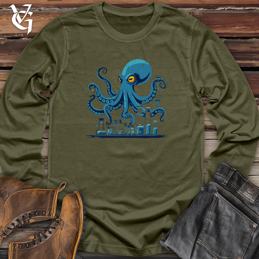 Viking Goods Octopus Lab Experiment Long Sleeve Military Green / L
