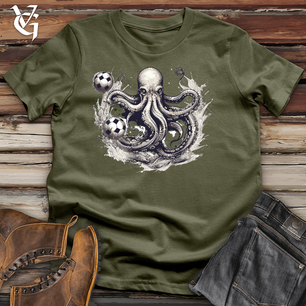 Viking Goods Octopus Soccer Star Cotton Tee Military Green / L