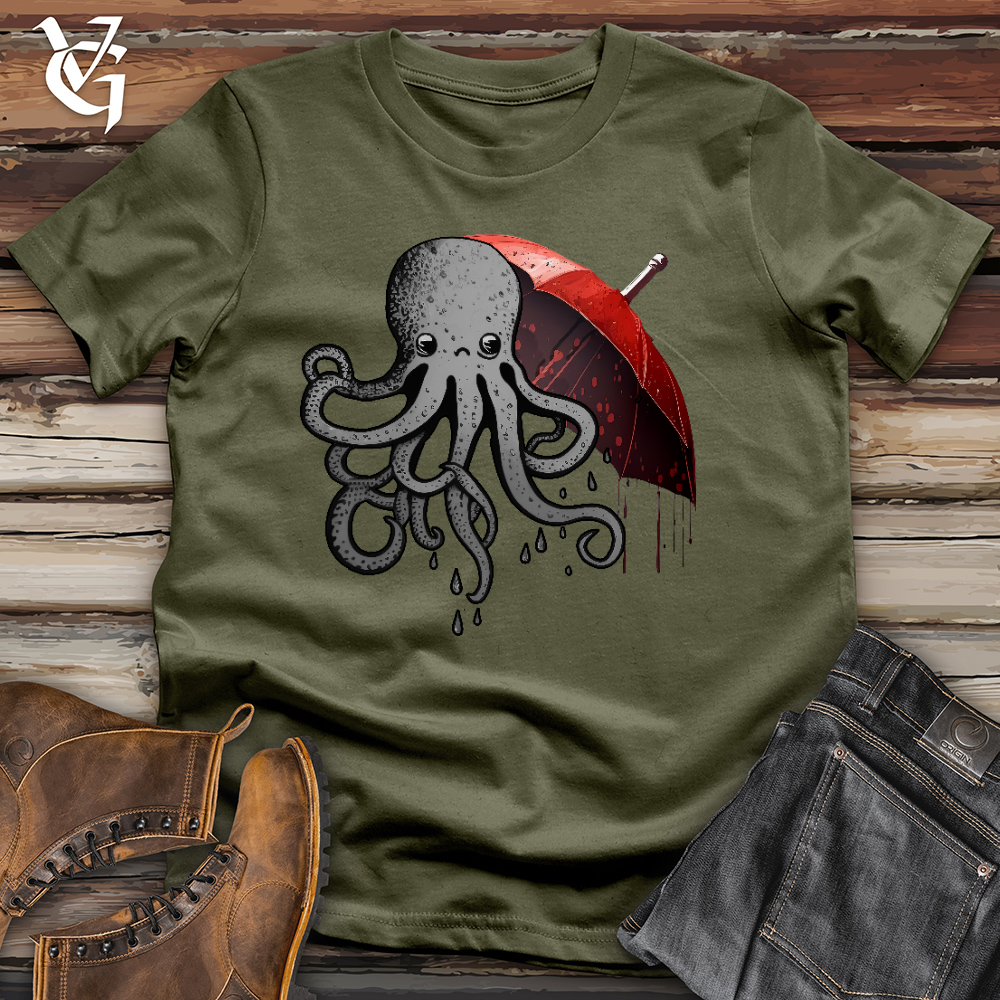 Viking Goods Octopus Umbrella Cotton Tee Military Green / L