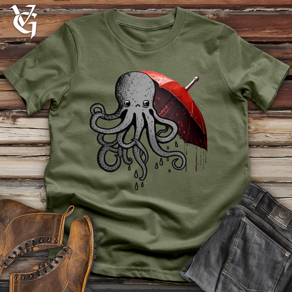 Viking Goods Octopus Umbrella Softstyle Tee Military Green / L