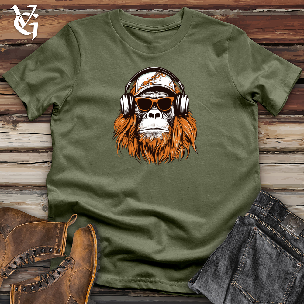 Viking Goods Orangutan Jungle Jam Headphone Vibes Softstyle Tee Military Green / L