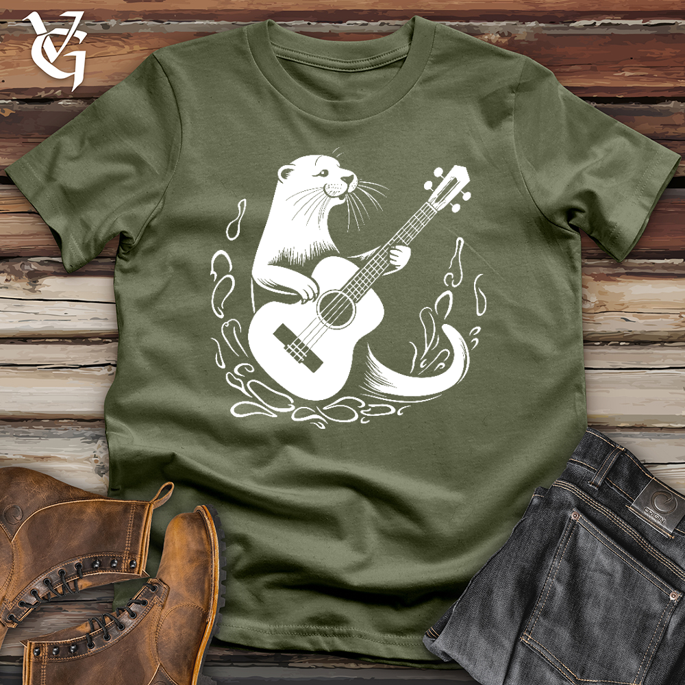Viking Goods Otter Guitarist Softstyle Tee Military Green / L