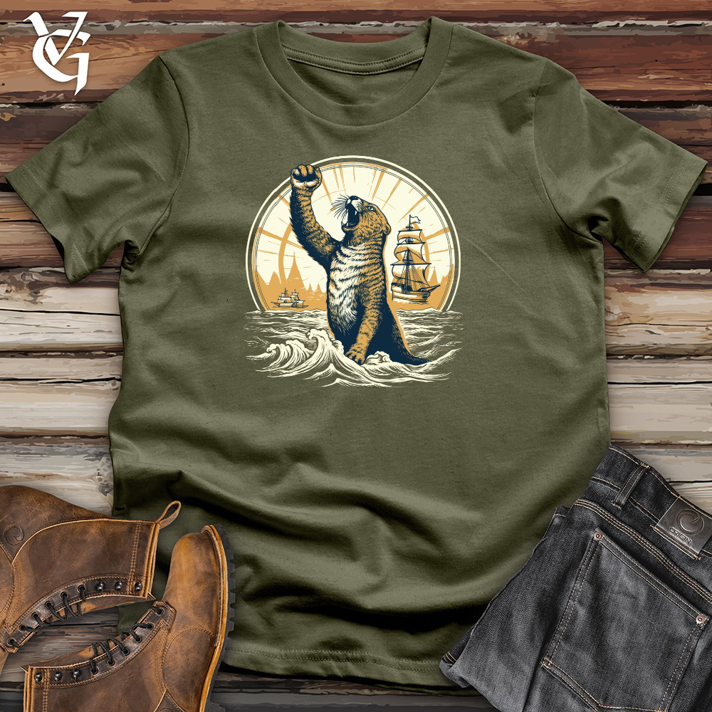 Viking Goods Otter Nautical Triumph Cotton Tee Military Green / L