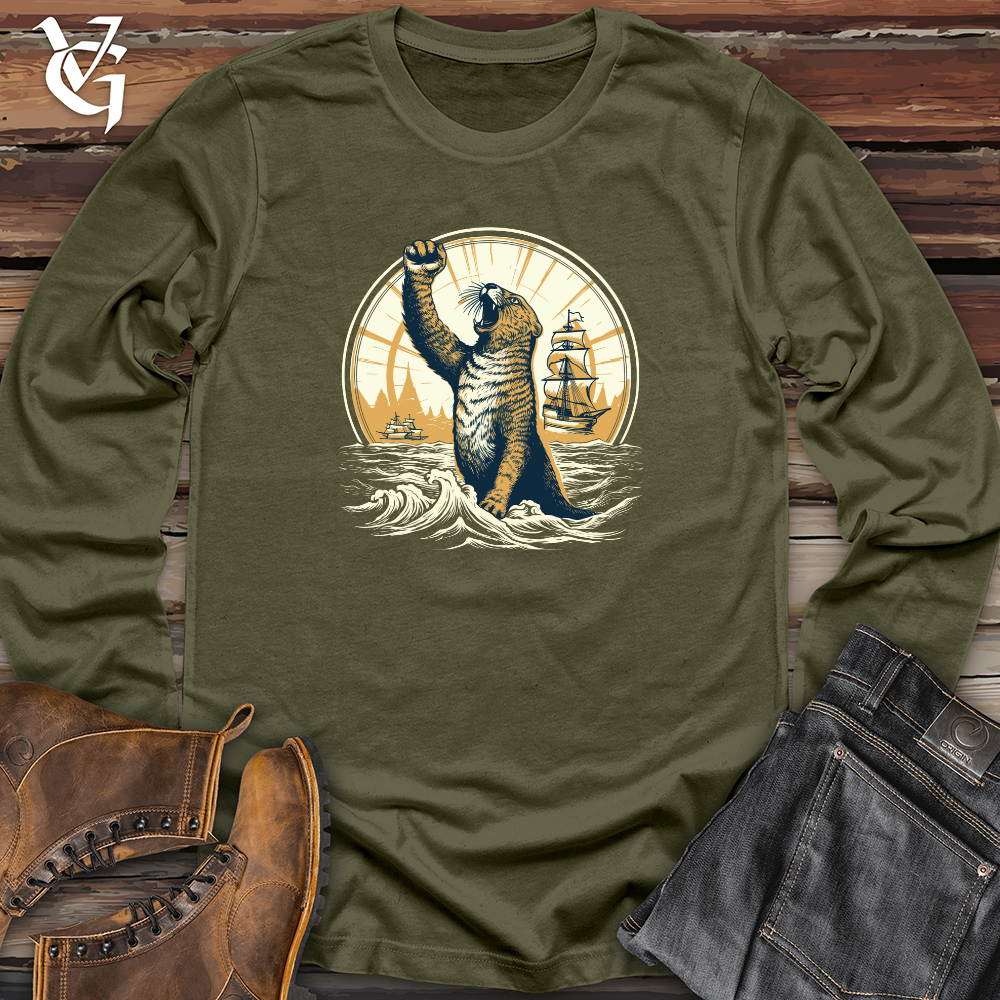 Viking Goods Otter Nautical Triumph Long Sleeve Military Green / L