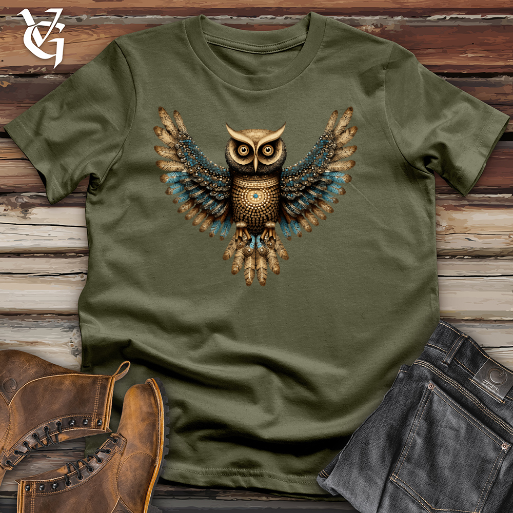 Viking Goods Owl Arise Cotton Tee Military Green / L