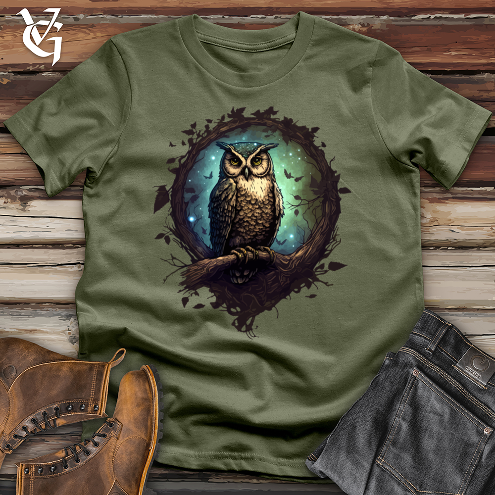 Viking Goods Owl Cosmic Dust Softstyle Tee Military Green / L