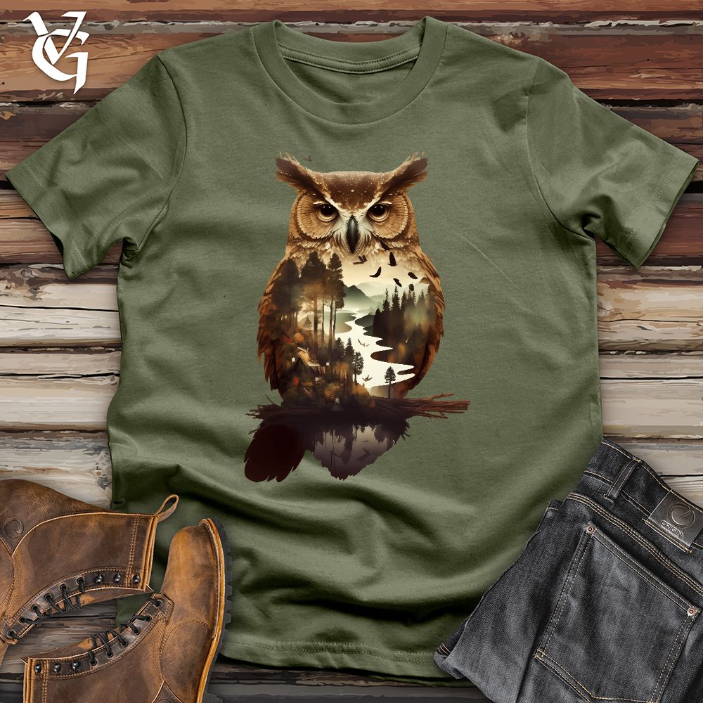 Viking Goods Owl of the River Softstyle Tee Military Green / L
