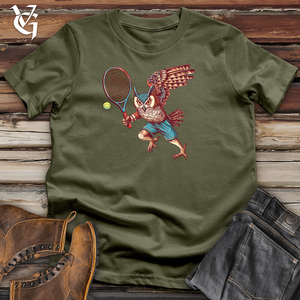 Viking Goods Owl Tennis Champion Cotton Tee Military Green / L