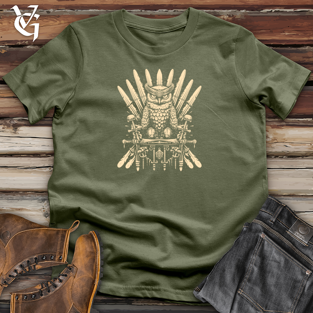 Viking Goods Owl Throne Sovereignty Softstyle Tee Military Green / L