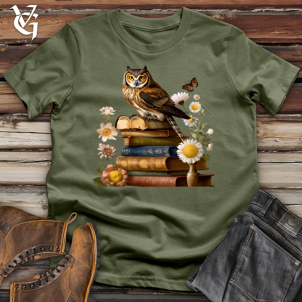 Viking Goods Owl Wisdom Softstyle Tee Military Green / L