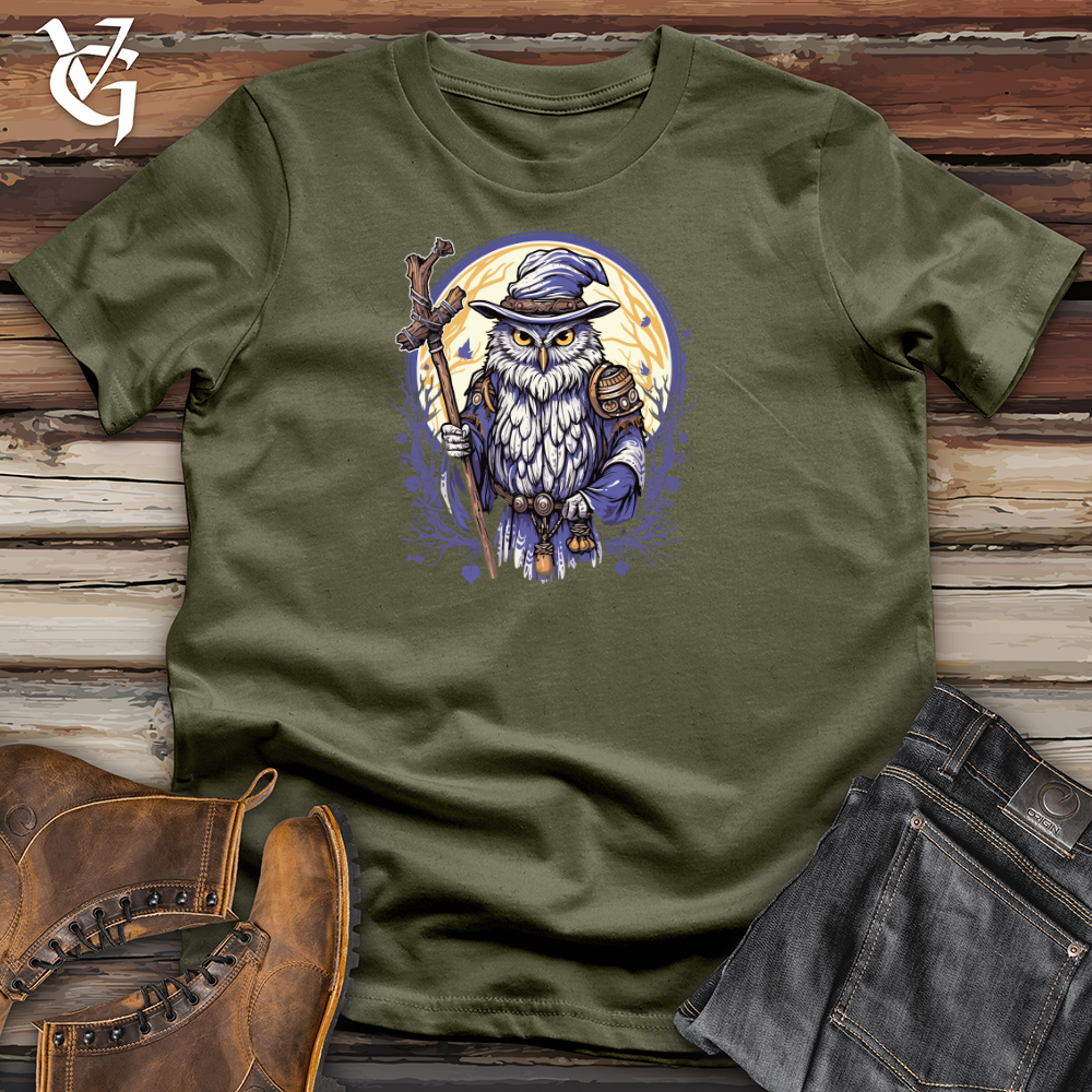 Viking Goods Owl Wizardry Moon Cotton Tee Military Green / L