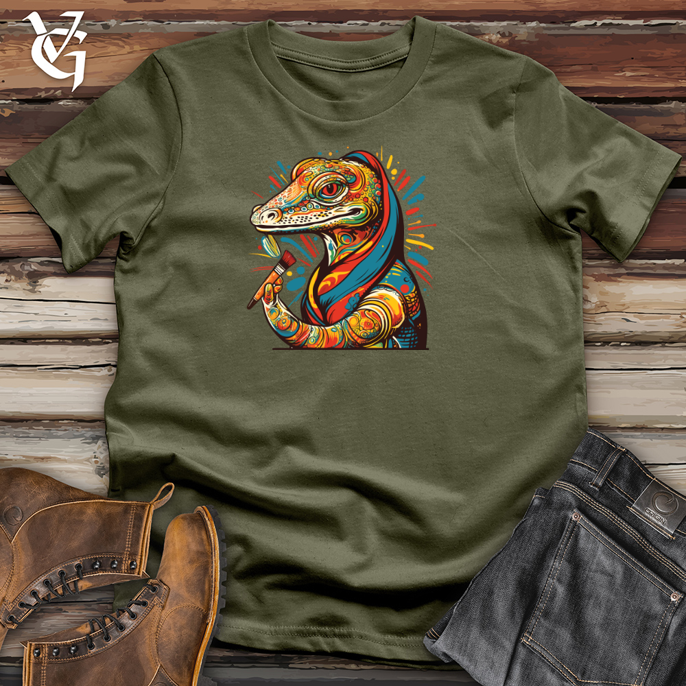 Viking Goods Paintbrush Maestro Lizard Cotton Tee Military Green / L