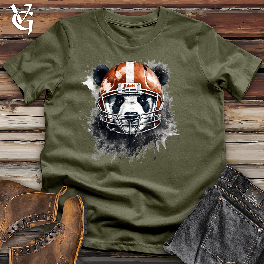 Viking Goods Panda Football Player Cotton Tee Military Green / L