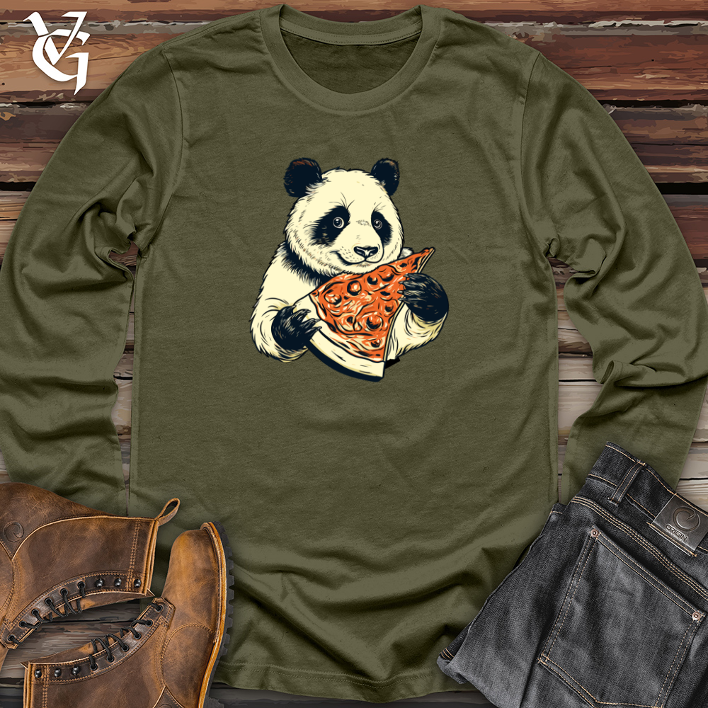 Viking Goods Panda Pizzamania Long Sleeve Military Green / L