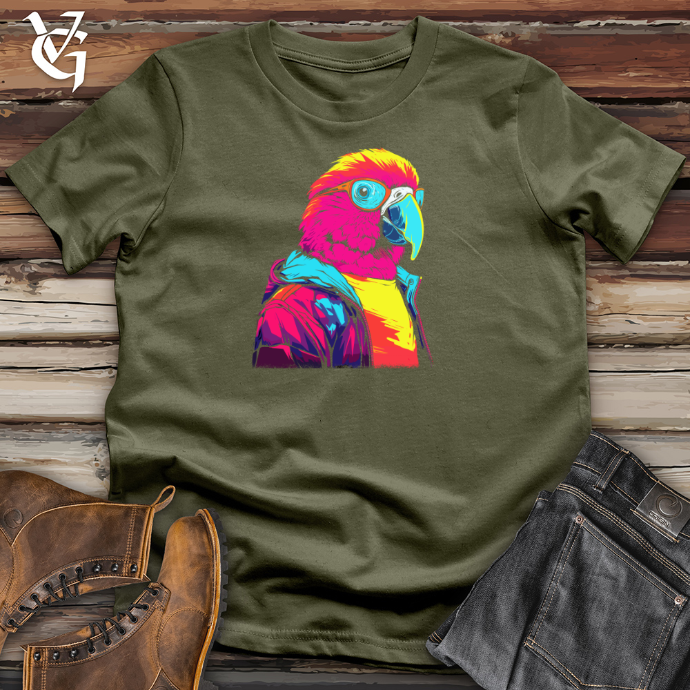 Viking Goods Parrot Neon Swag Cotton Tee Military Green / L