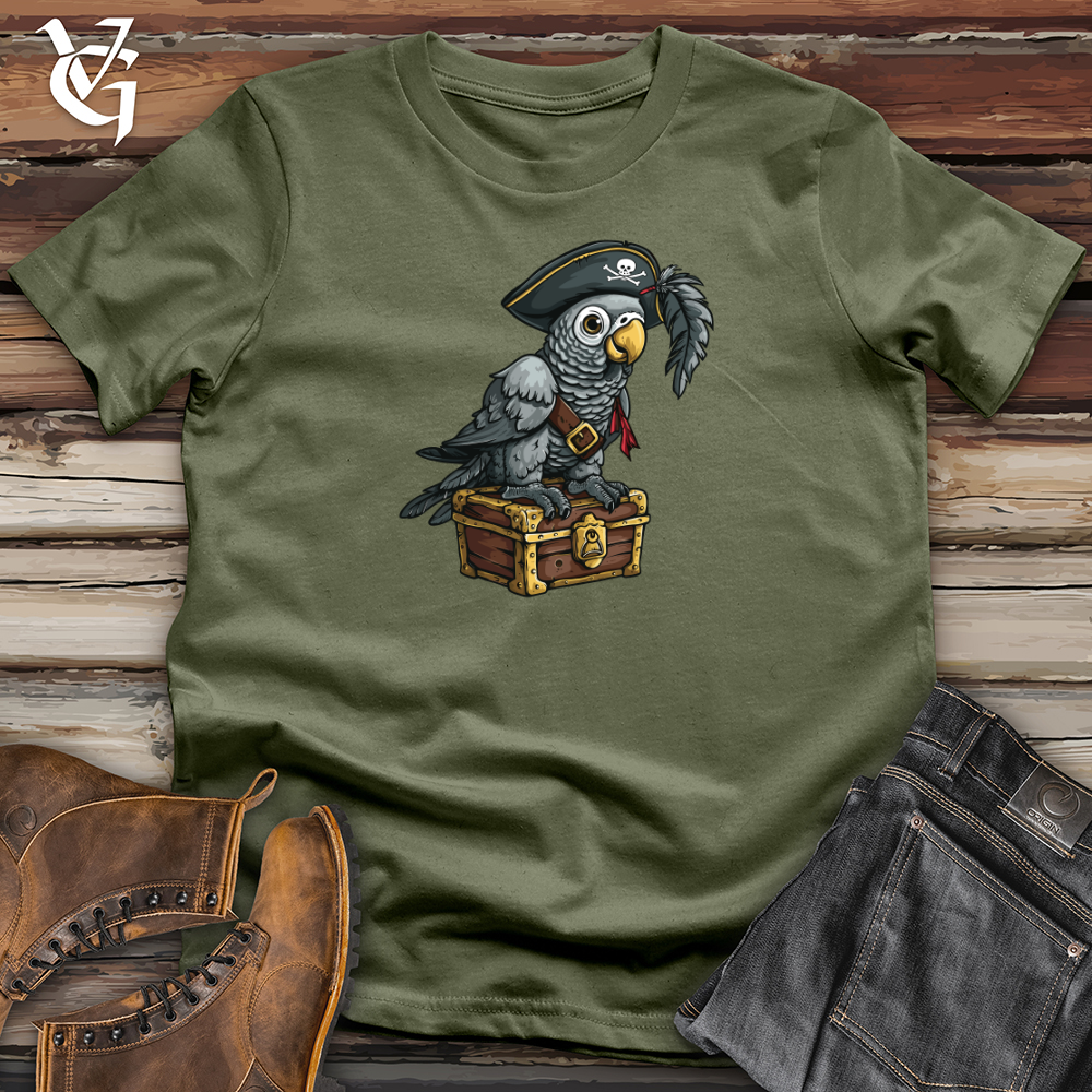 Viking Goods Parrot Pirate Loot Softstyle Tee Military Green / L