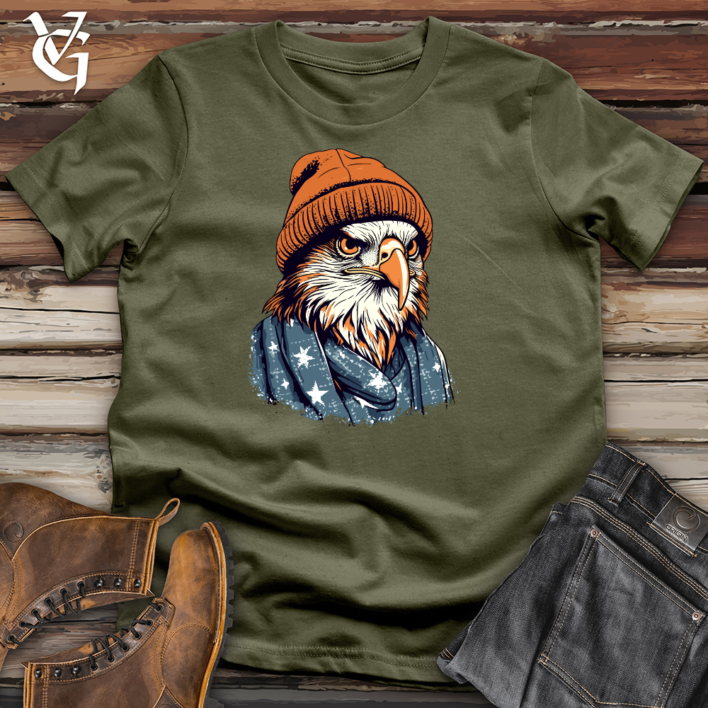 Viking Goods Patriotic Hawk Cotton Tee Military Green / L