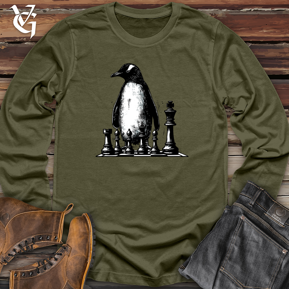 Viking Goods Penguin Chess Master Long Sleeve Military Green / L