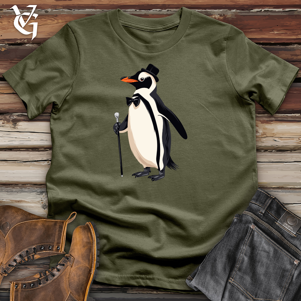 Viking Goods Penguin Gentleman Elegance Cotton Tee Military Green / L