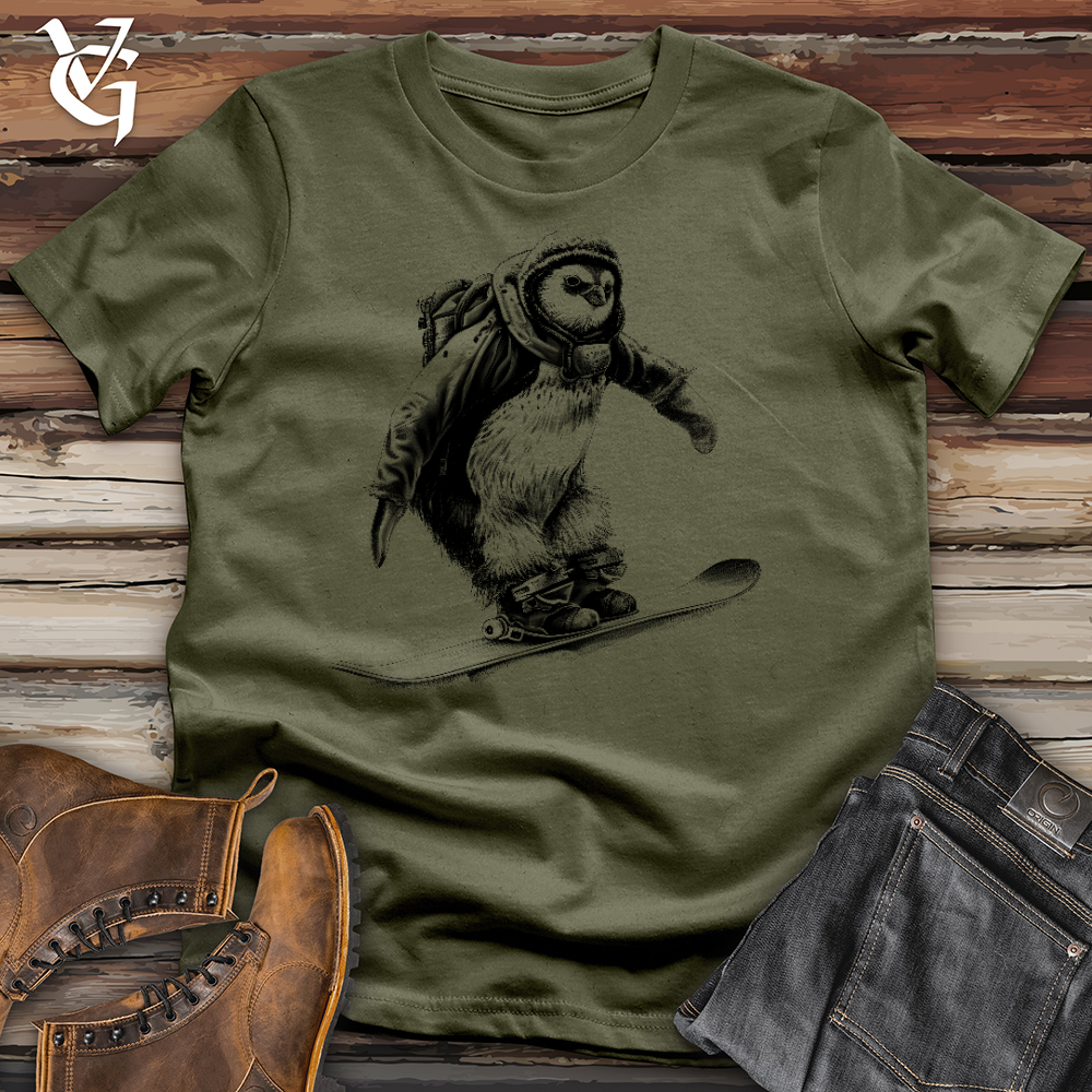 Viking Goods Penguin On Skates Cotton Tees Military Green / L