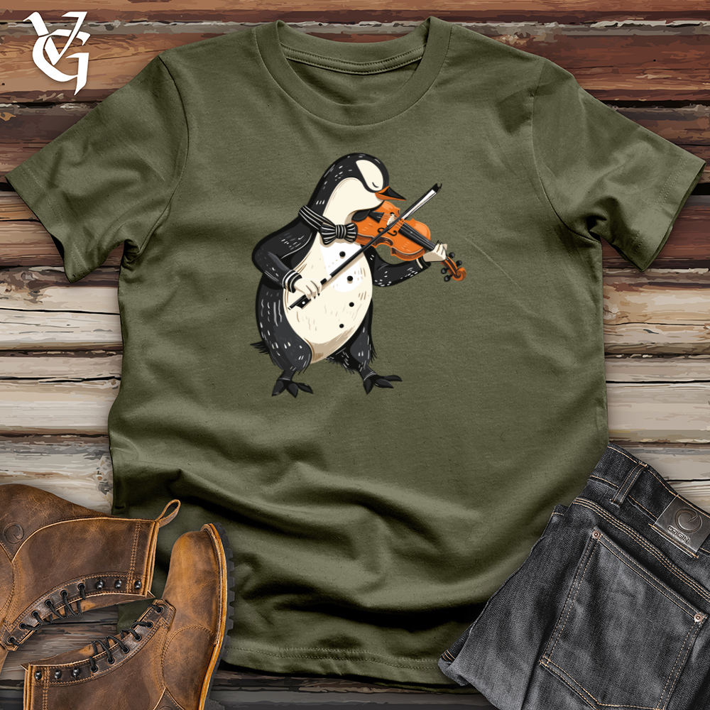 Viking Goods Penguin Violin Virtuoso Cotton Tee Military Green / L